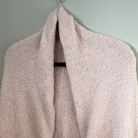 Soma Womens Light Pink Chenille Pocket Wrap Shawl Cardigan Soft One Size 75"x26" - Picture 2 of 16
